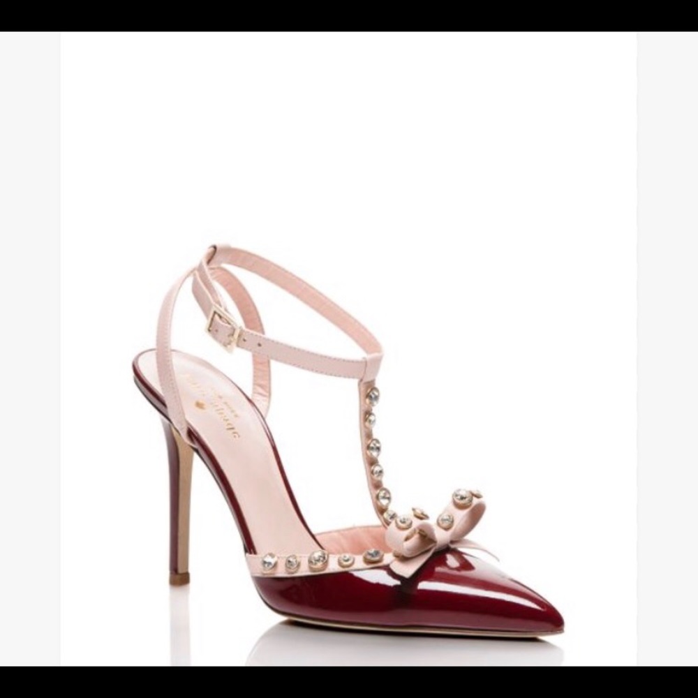 Kate Spade Lydia Heels size 9.5 red chestnut